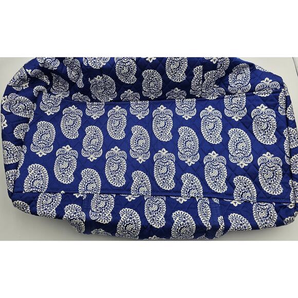 Vera Bradley Iconic Paisley Deep Ultramarine Premium Cotton Large Duffle Bag NWT - Picture 10 of 10
